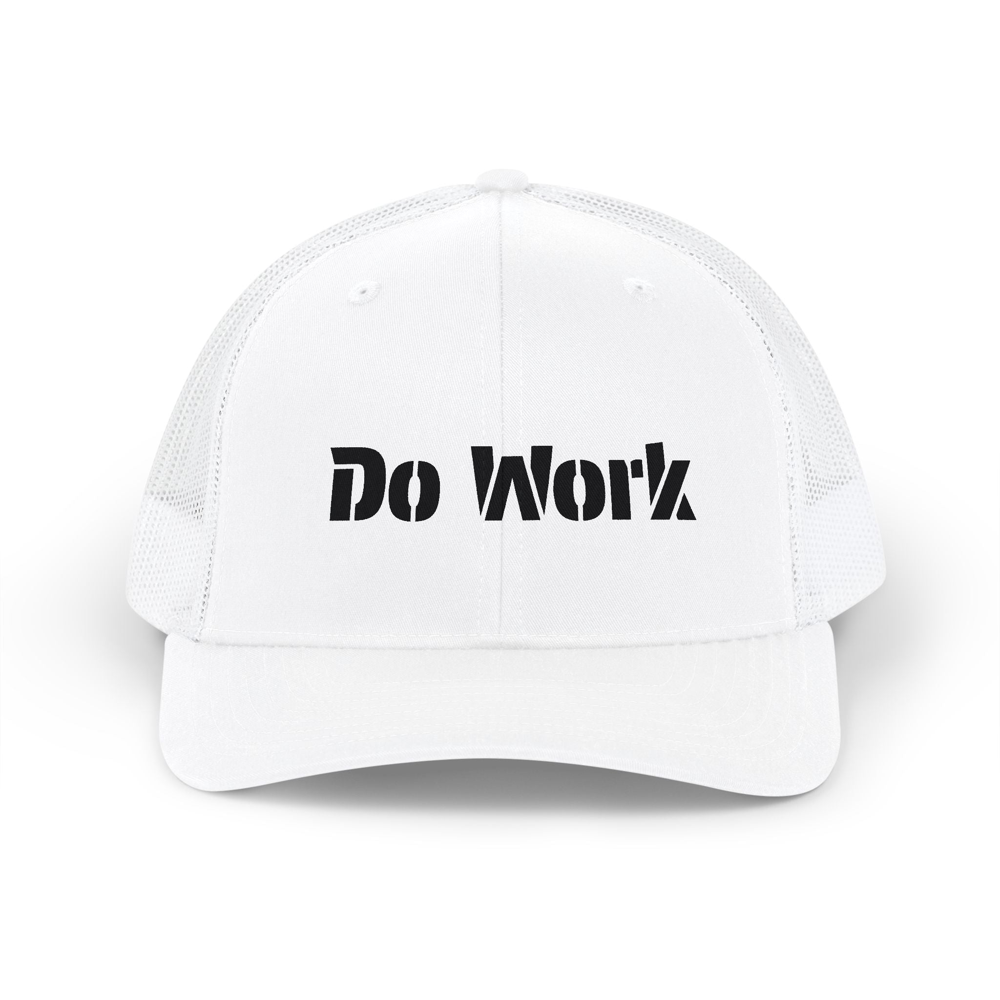 Do Work Trucker Hat — Motivational Snapback Cap